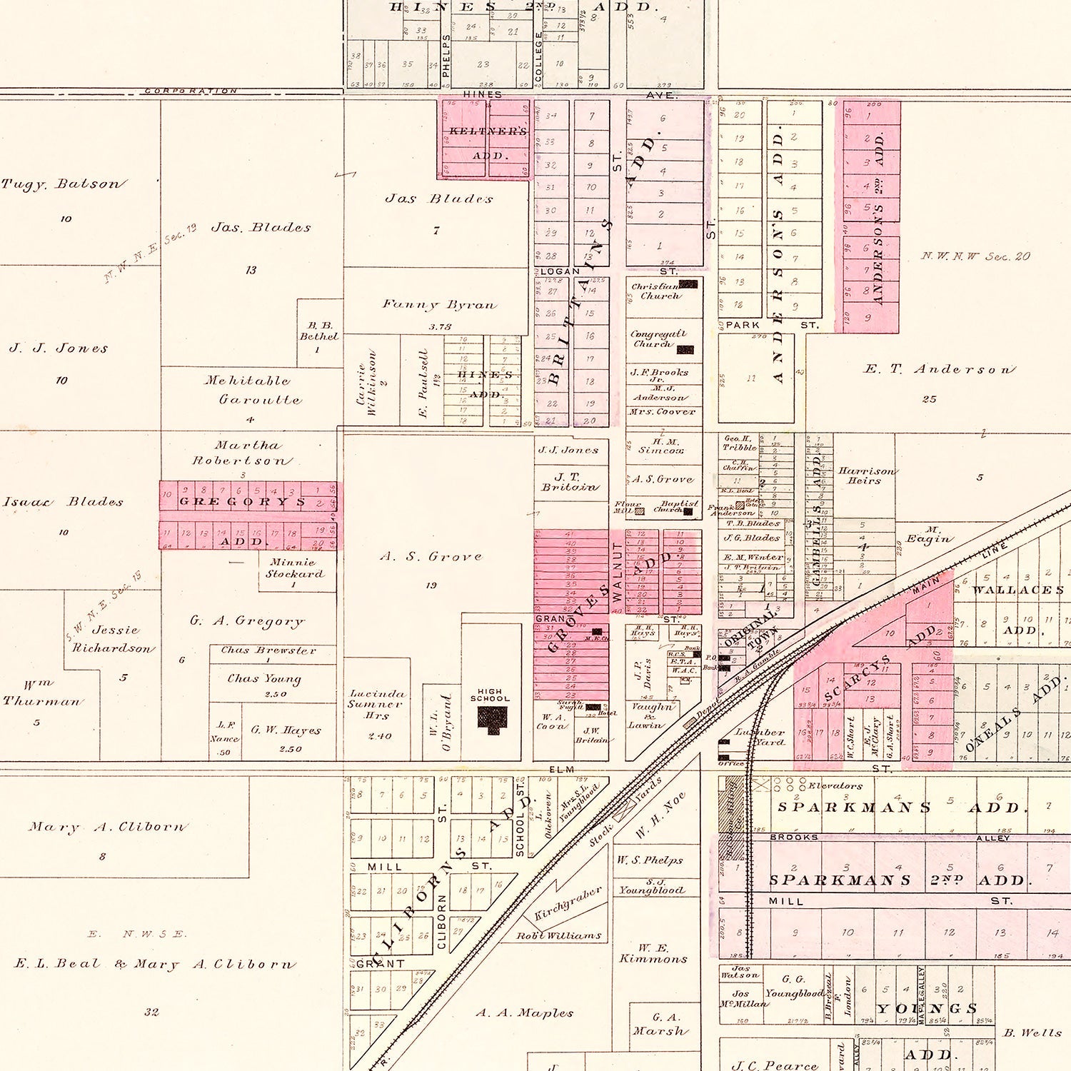 Vintage Map of Republic, Missouri 1904