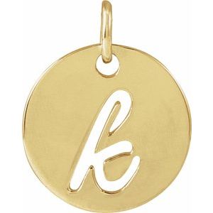 Script Initial Necklace or Pendant