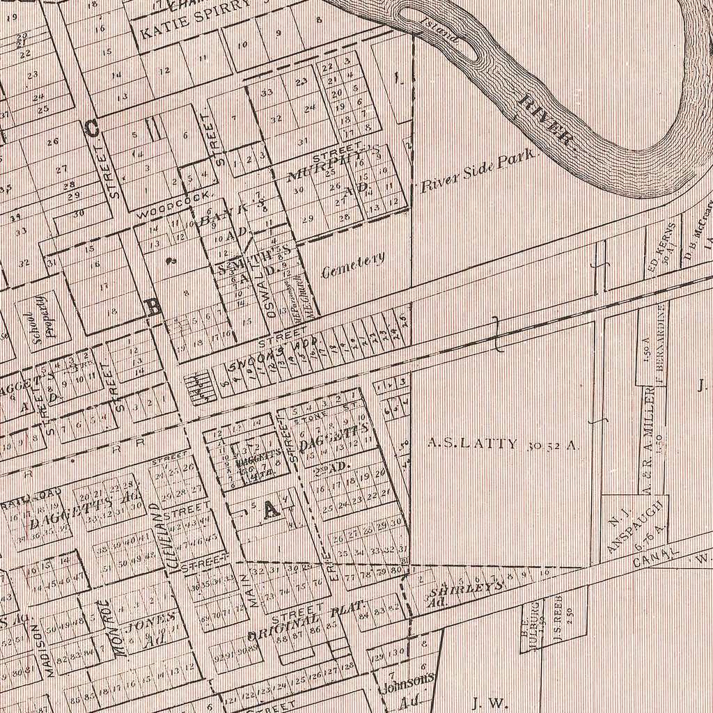 Vintage Map of Antwerp, Ohio 1905