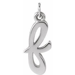 Platinum Petite Initial F Pendant