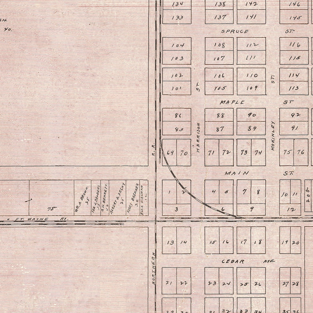 Vintage Map of Haviland, Ohio 1905