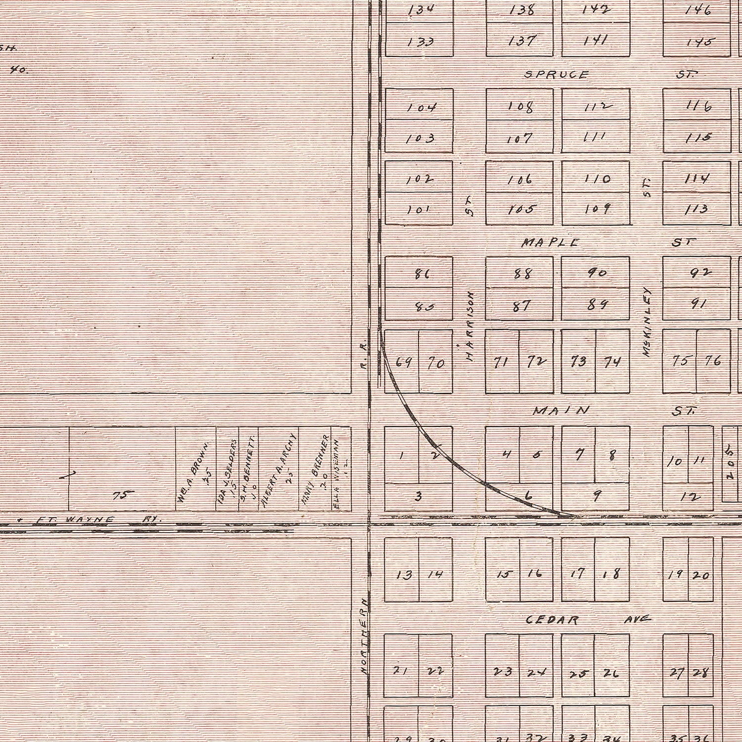 Vintage Map of Haviland, Ohio 1905