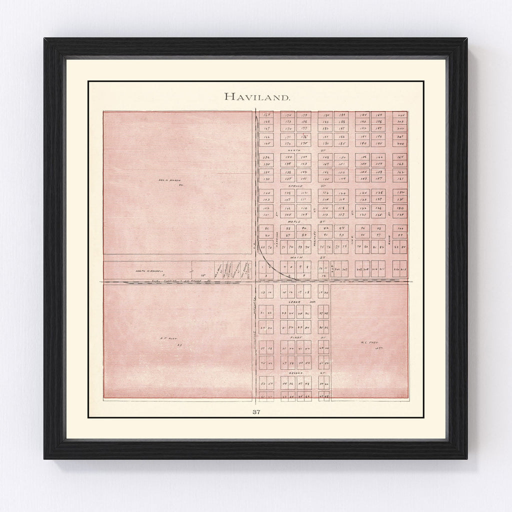 Vintage Map of Haviland, Ohio 1905