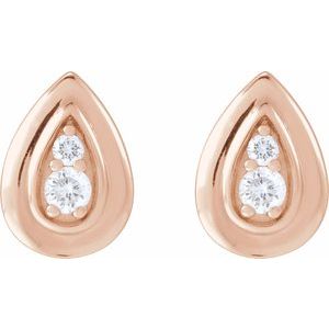 14K Rose Gold .07 CTW Natural Diamond Earrings