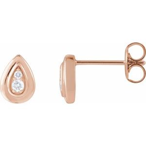 14K Rose Gold .07 CTW Natural Diamond Earrings