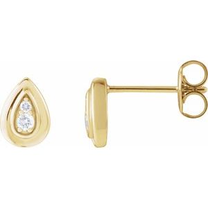 14K Yellow Gold .07 CTW Natural Diamond Earrings