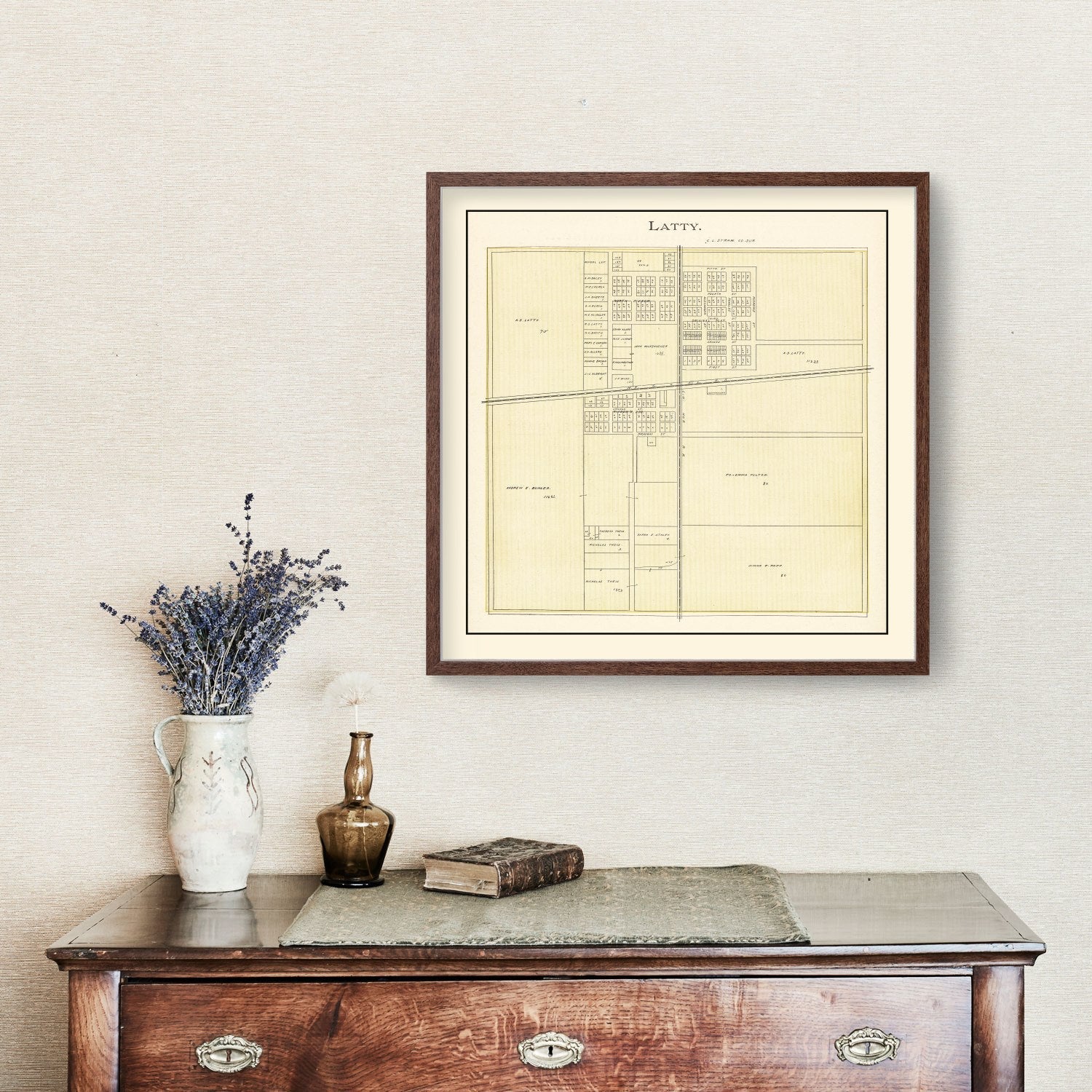 Vintage Map of Latty, Ohio 1905