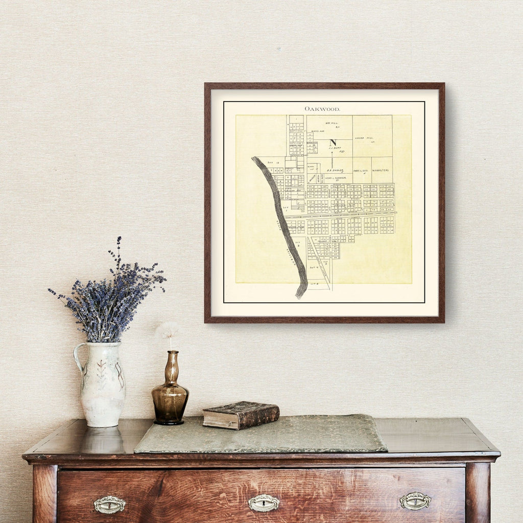 Vintage Map of Oakwood, Ohio 1905