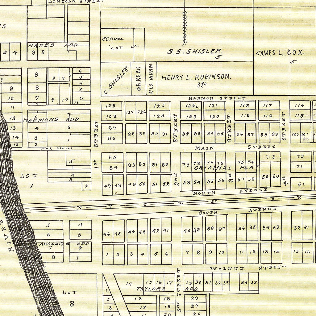Vintage Map of Oakwood, Ohio 1905