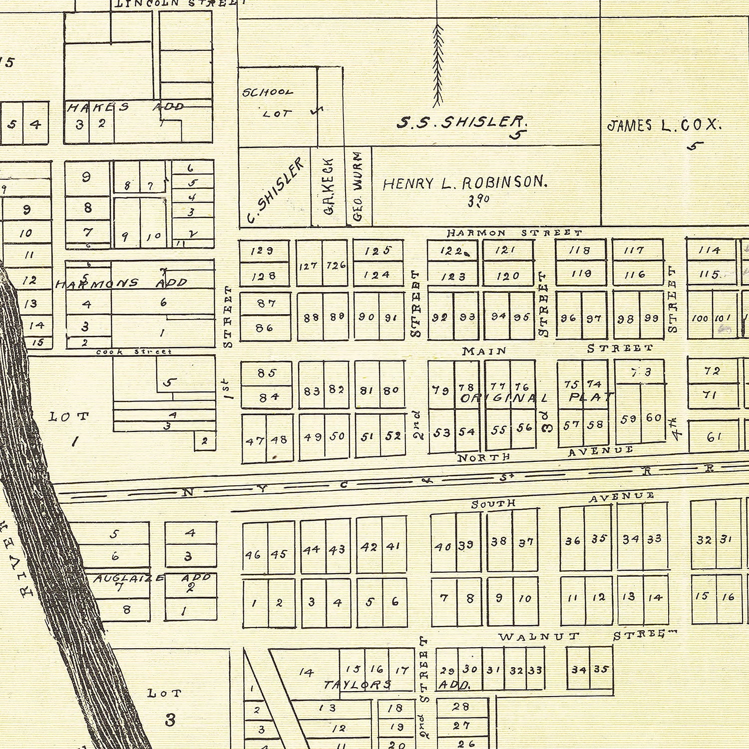 Vintage Map of Oakwood, Ohio 1905