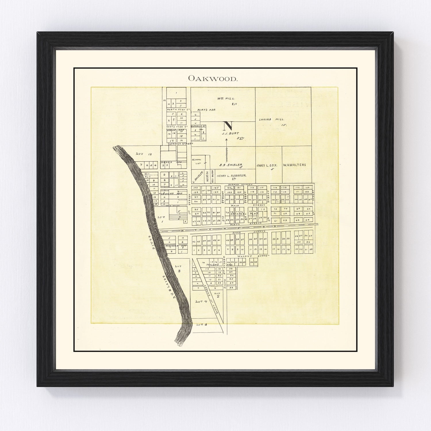 Vintage Map of Oakwood, Ohio 1905