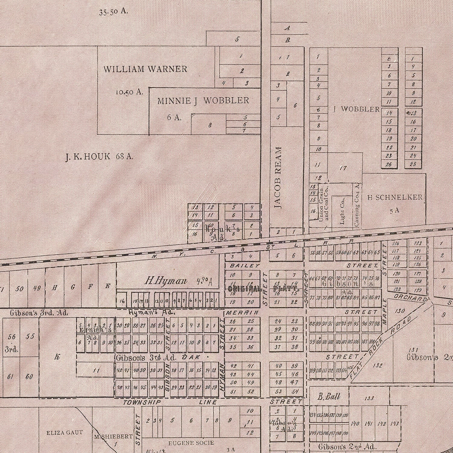 Vintage Map of Payne, Ohio 1905