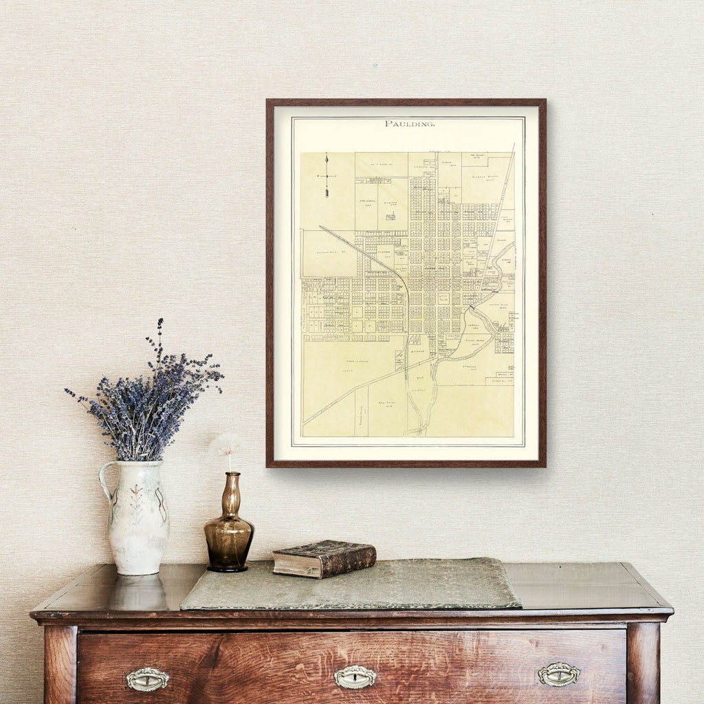 Vintage Map of Paulding, Ohio 1905