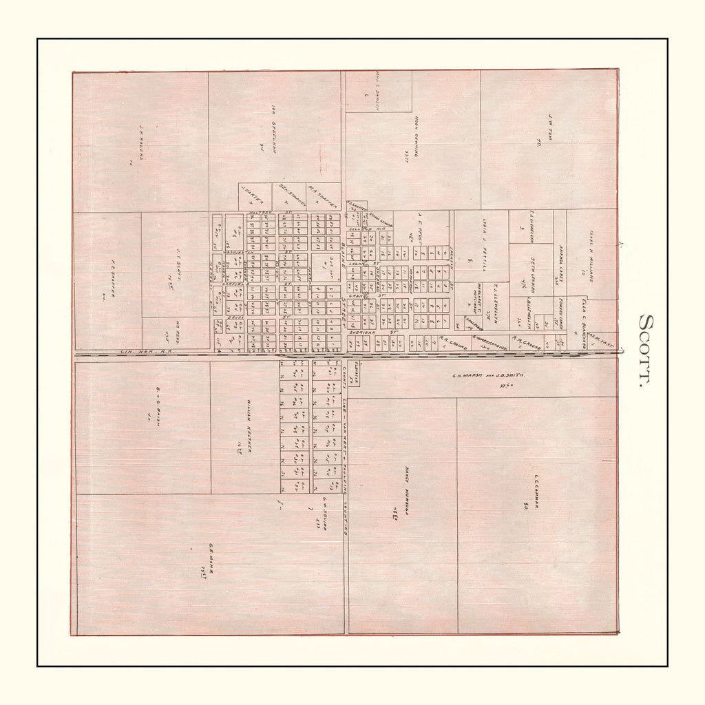 Vintage Map of Scott, Ohio 1905