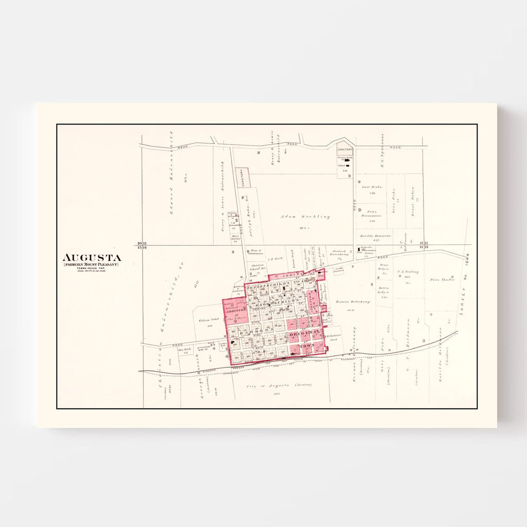 Vintage Map of Augusta, Missouri 1905
