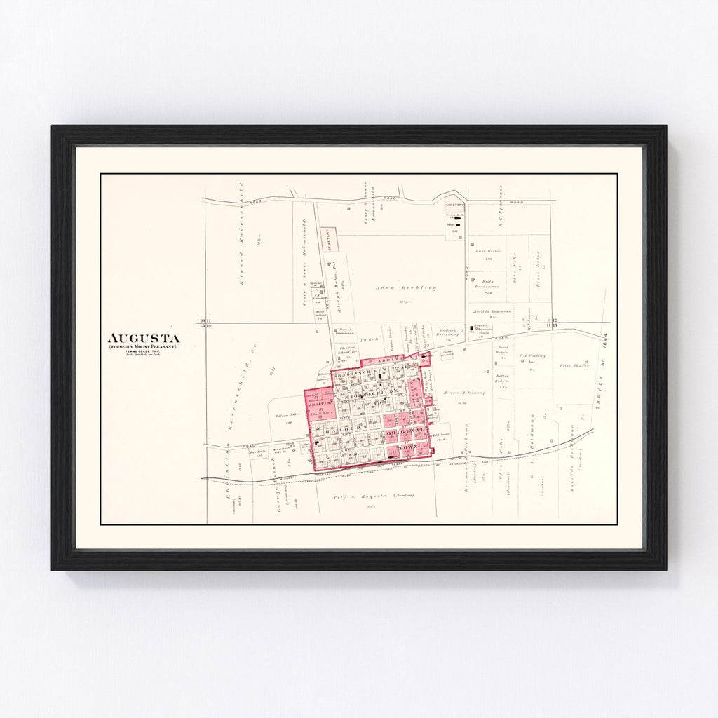 Vintage Map of Augusta, Missouri 1905
