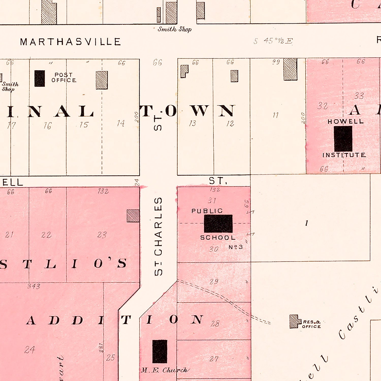 Vintage Map of Howell, Missouri 1905