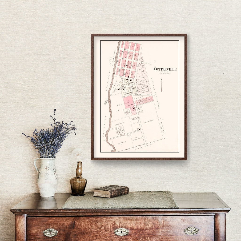 Vintage Map of Cottleville, Missouri 1905
