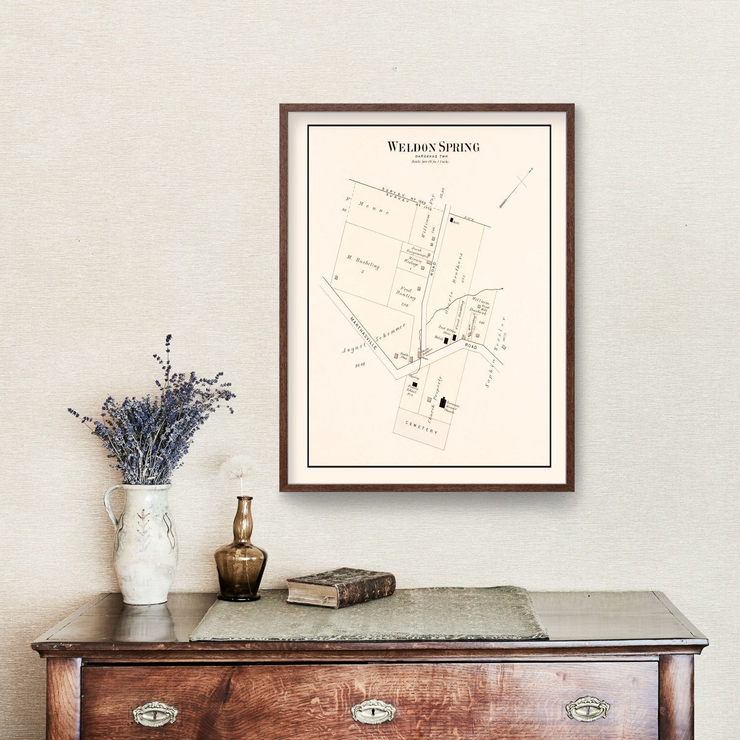 Vintage Map of Weldon Spring, Missouri 1905