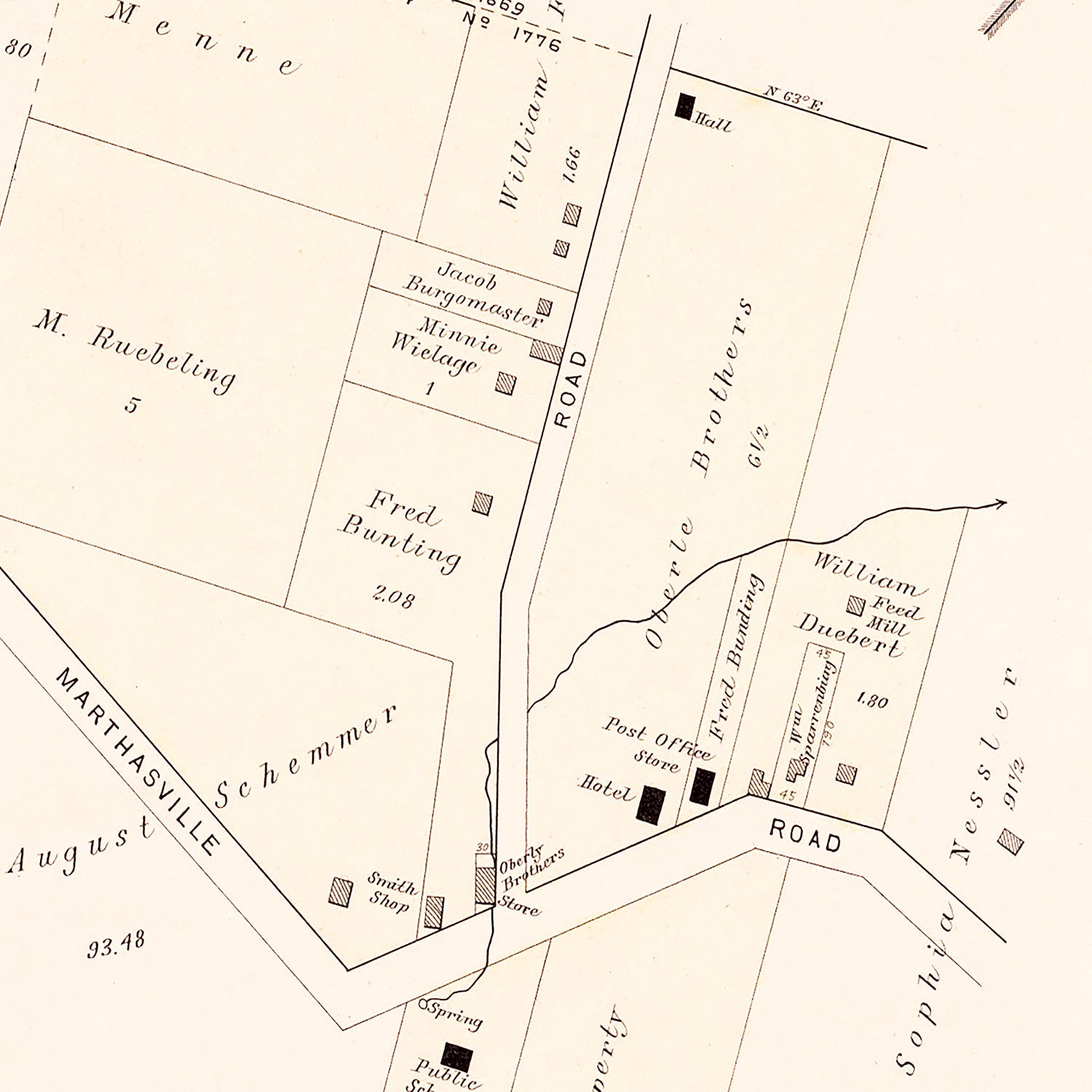 Vintage Map of Weldon Spring, Missouri 1905