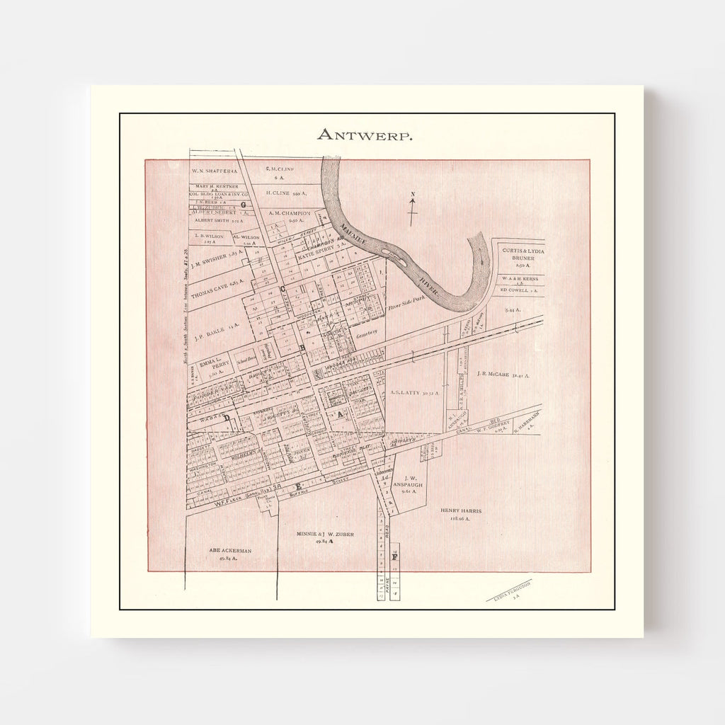 Vintage Map of Ida County, Iowa 1906