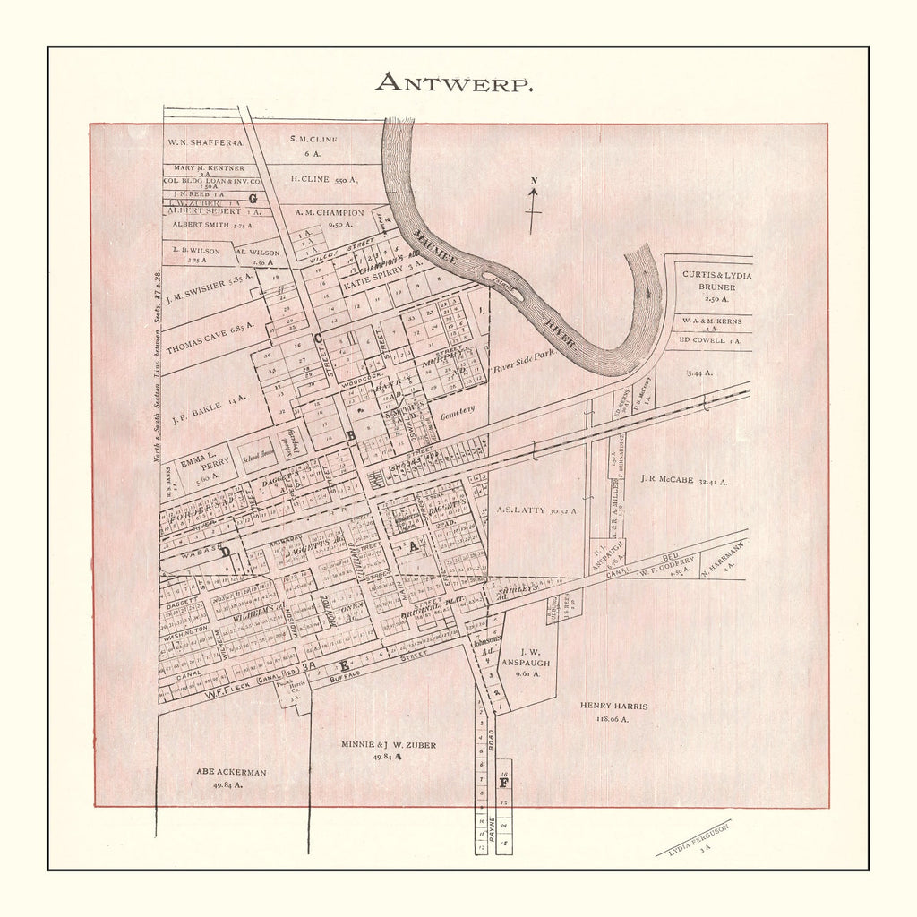 Vintage Map of Ida County, Iowa 1906