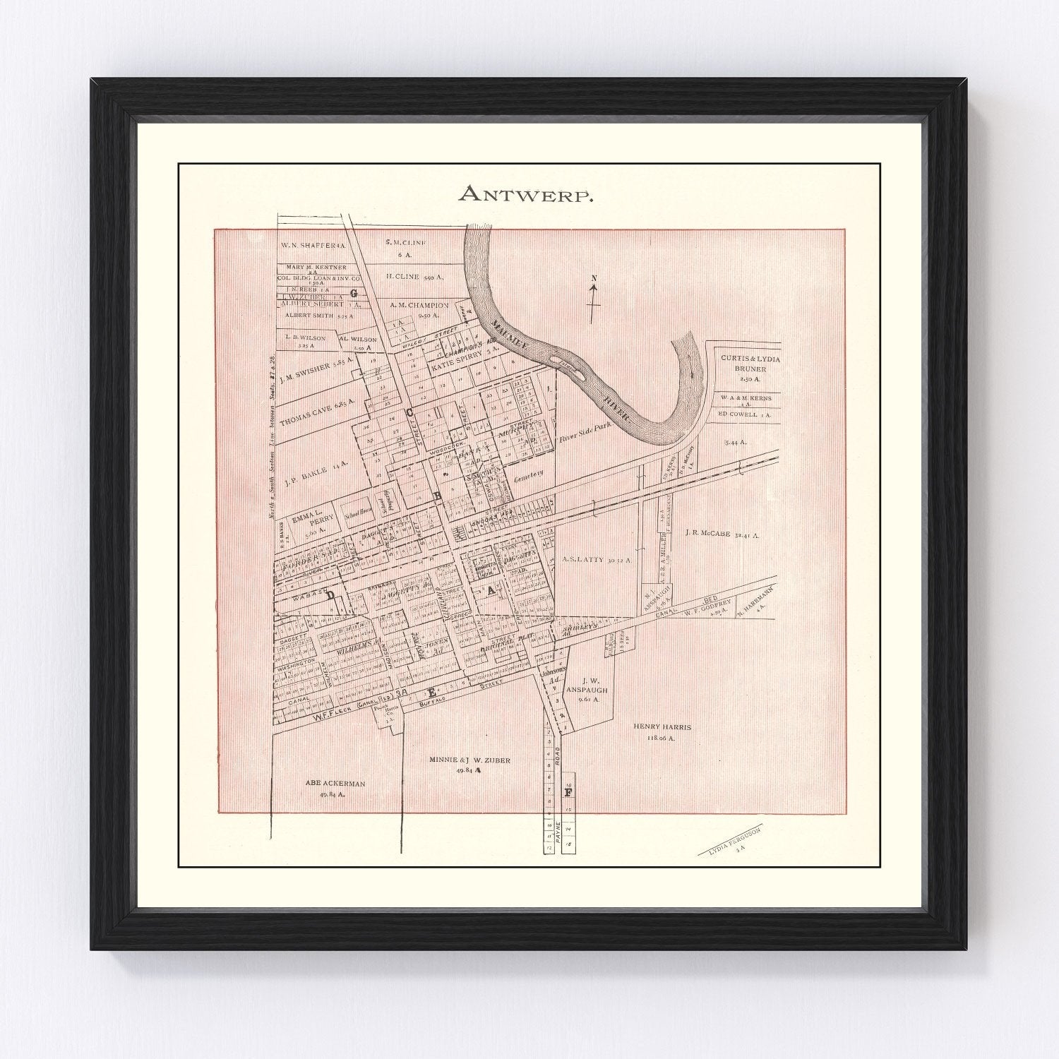 Vintage Map of Ida County, Iowa 1906