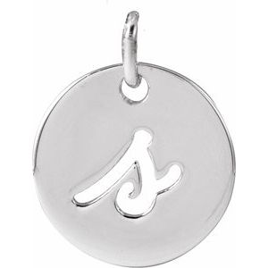 Script Initial Necklace or Pendant