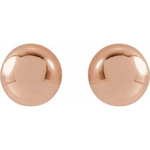 14K Rose 7 mm Ball Earrings