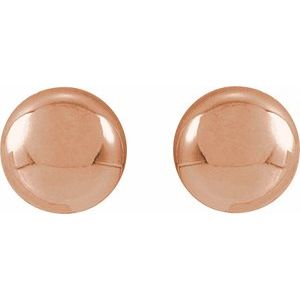 14K Rose 4 mm Ball Earrings