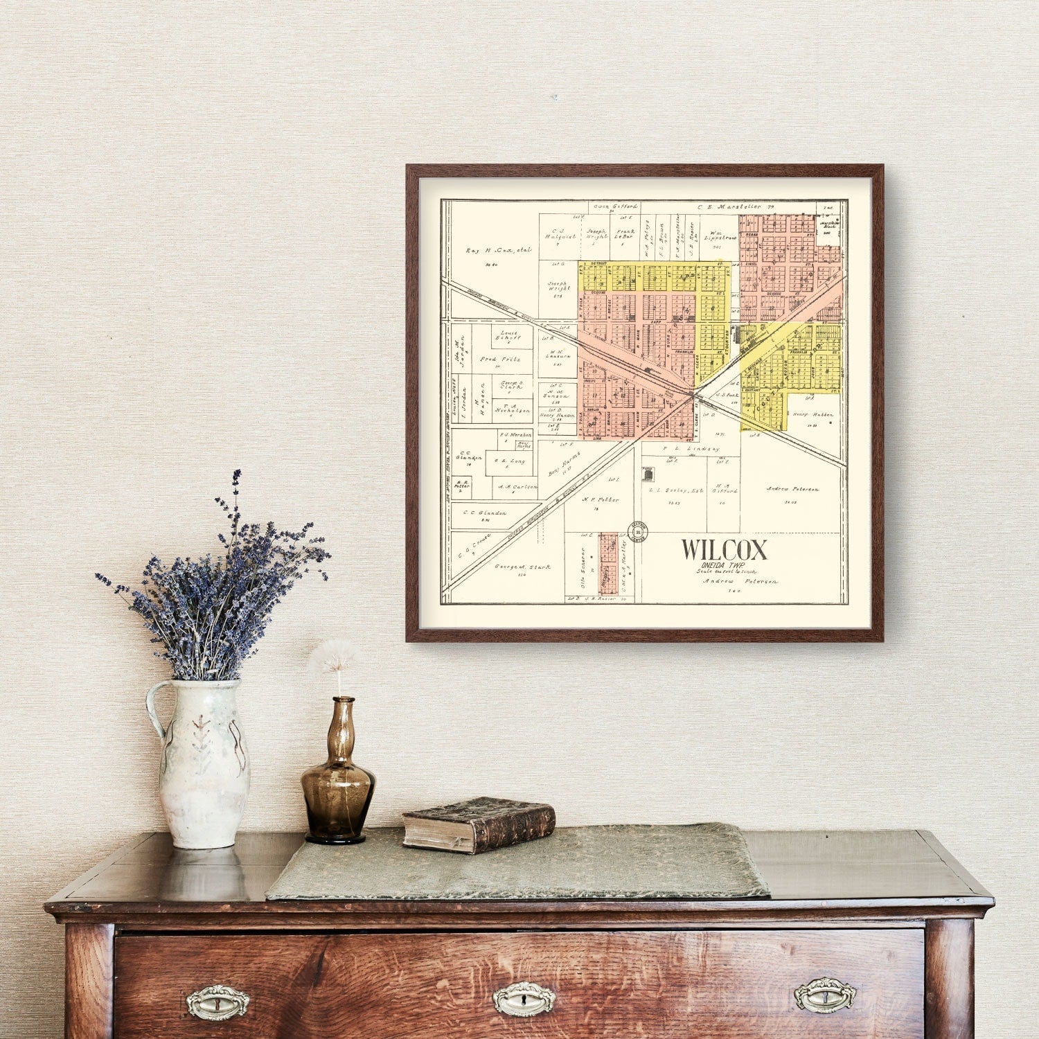 Vintage Map of Waushara County, Wisconsin 1906