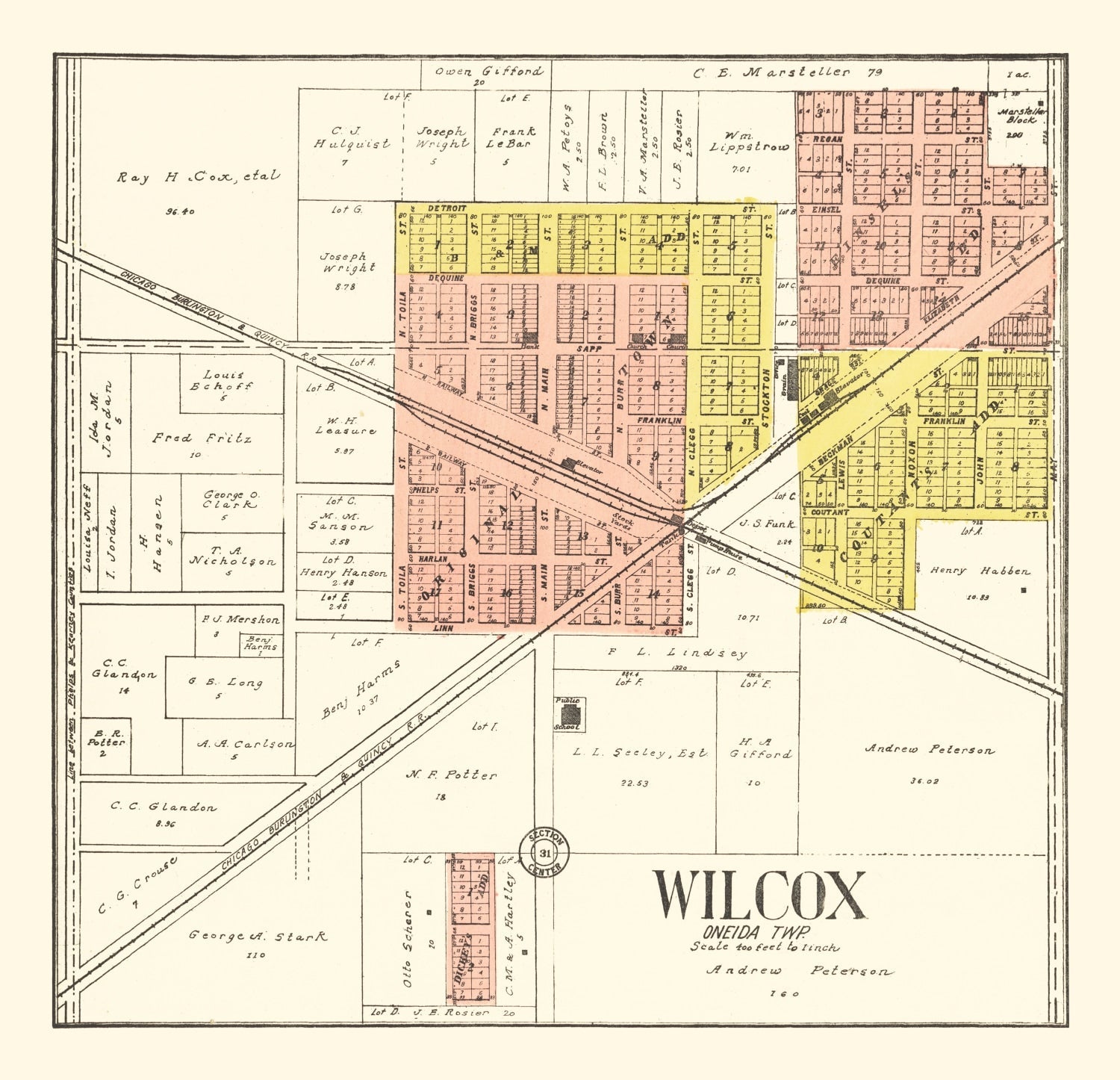 Vintage Map of Waushara County, Wisconsin 1906