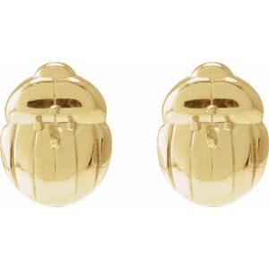 14K Yellow Gold 1.5 mm Accented Moth Earring Mounting – image 2