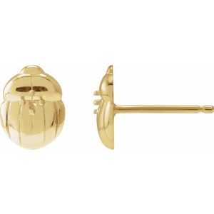 14K Yellow Gold 1.5 mm Accented Moth Earring Mounting