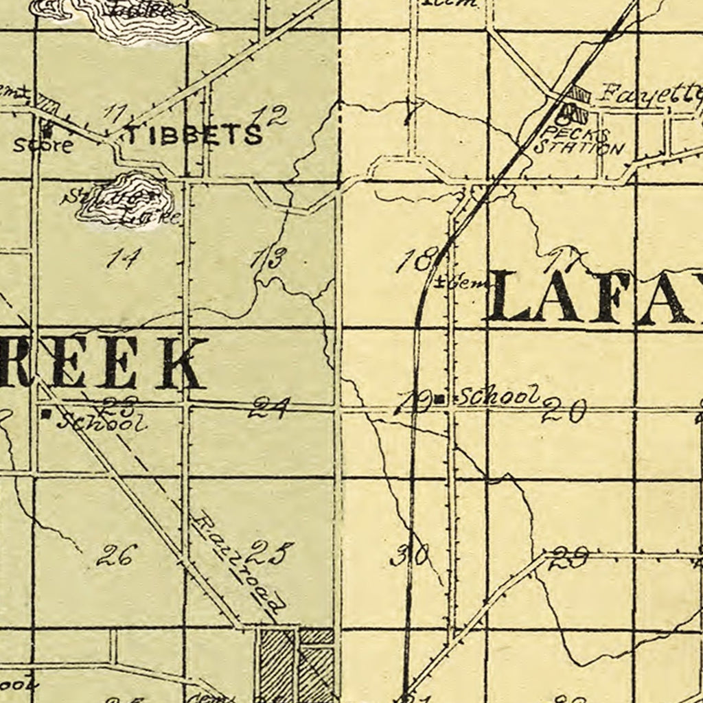 Vintage Map of Walworth County, Wisconsin 1907