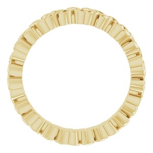 10K Yellow 3.2 mm Floral Band Size 4