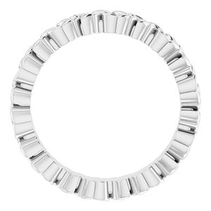Continuum Sterling Silver 3.2 mm Floral Band Size 4
