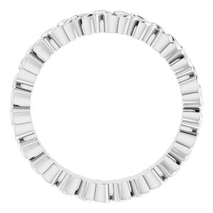 14K X1 White 3.2 mm Floral Band Size 4.5