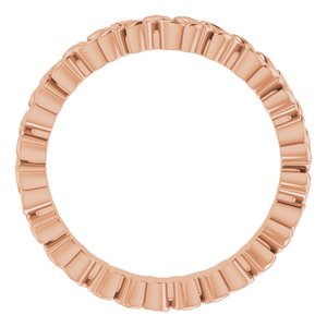 10K Rose 3.2 mm Floral Band Size 5