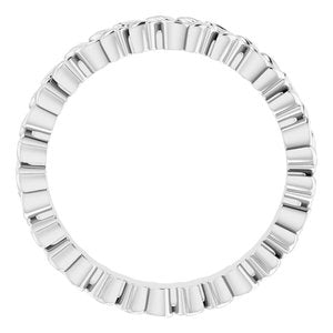 Continuum Sterling Silver 3.2 mm Floral Band Size 5.5