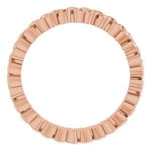 10K Rose 3.2 mm Floral Band Size 5.5