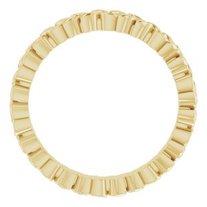 18K Yellow 3.2 mm Floral Band Size 6