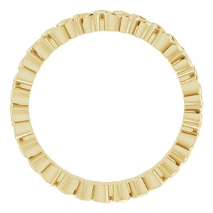 10K Yellow 3.2 mm Floral Band Size 6.5