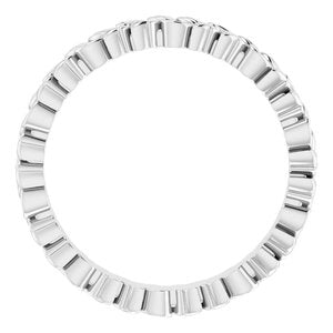 Sterling Silver 3.2 mm Floral Band Size 7.5