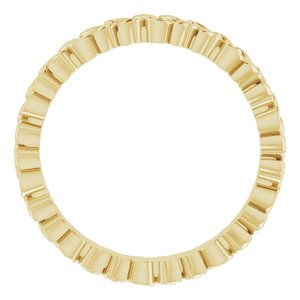 18K Yellow 3.2 mm Floral Band Size 7.5