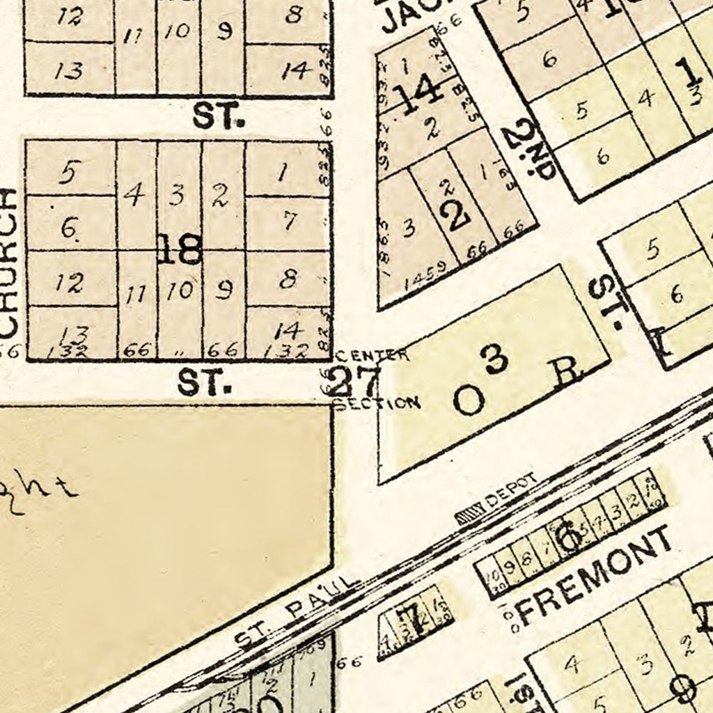 Vintage Map of Darien, Wisconsin 1907