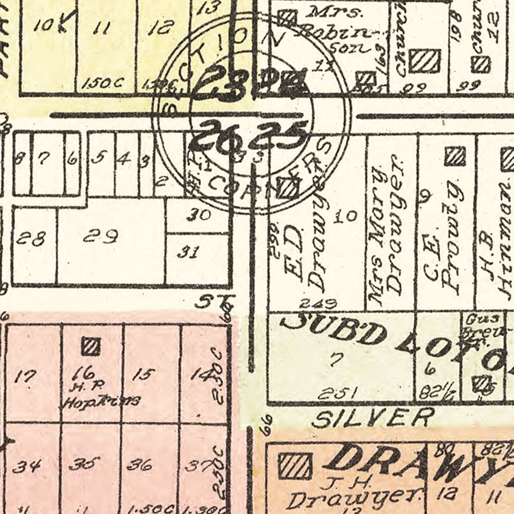 Vintage Map of Bradford, Illinois 1907