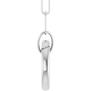 Sterling Silver Circle Charm 18" Necklace