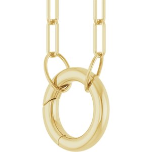 14K Yellow Circle Charm 18" Necklace