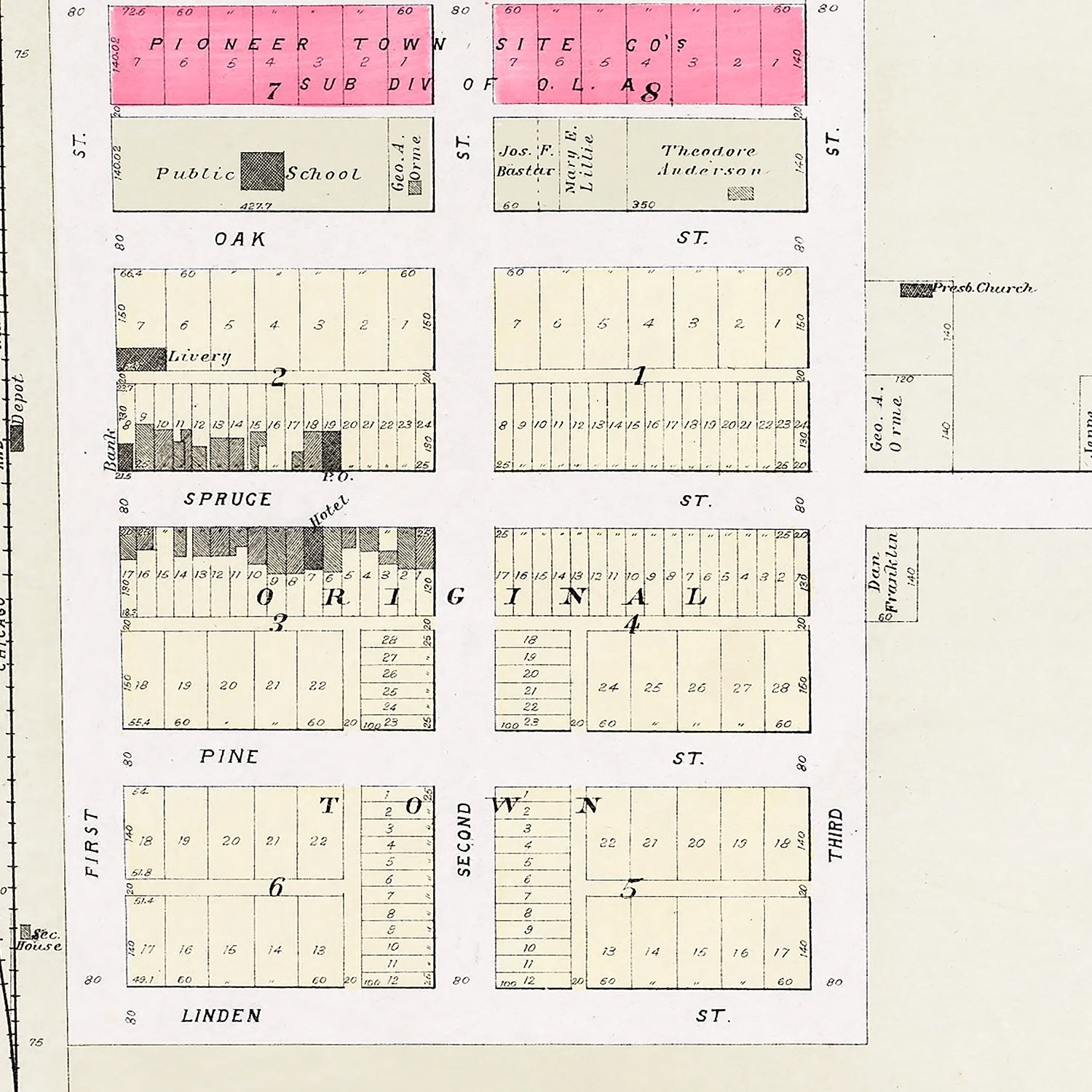 Vintage Map of Colon, Nebraska 1907